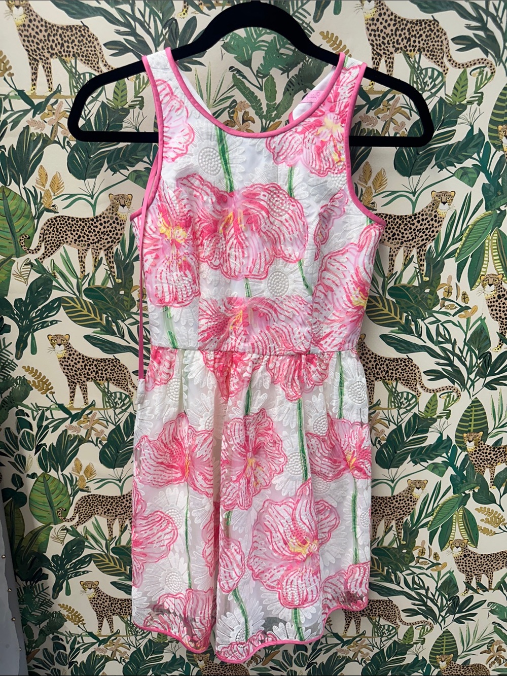 Lilly Pulitzer White Dress with Pink Floral Print